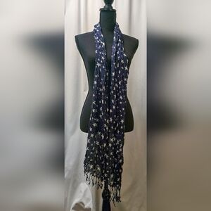 The Limited Navy and White Star Scarf